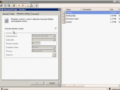File Director Retention Control